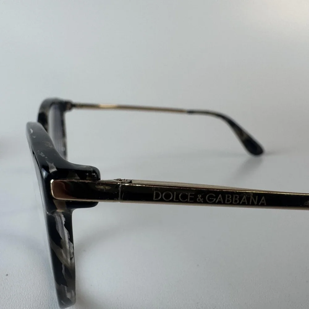 Dolce & Gabbana Cat Eye Eyeglasses Frames Tortoise‎ Gold-Tone Women RX w/ Case - Picture 4 of 11